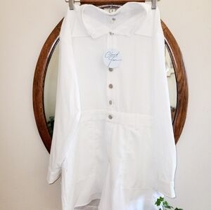 Cloud Ten Angel White Romper With Fringe